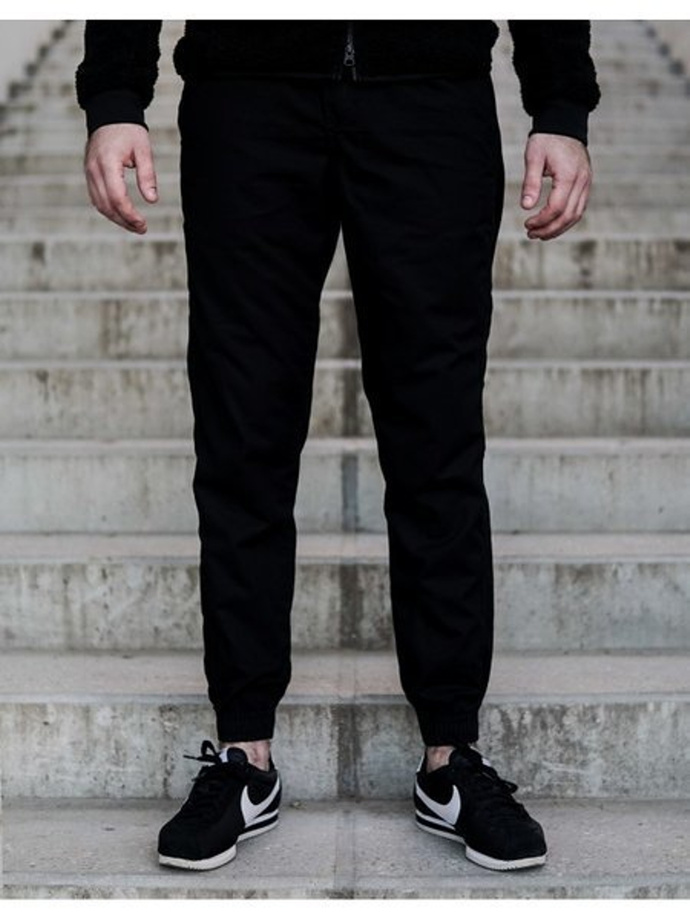 Spodnie jeans jogger Środowisko Miejskie Classic Icon black/gold