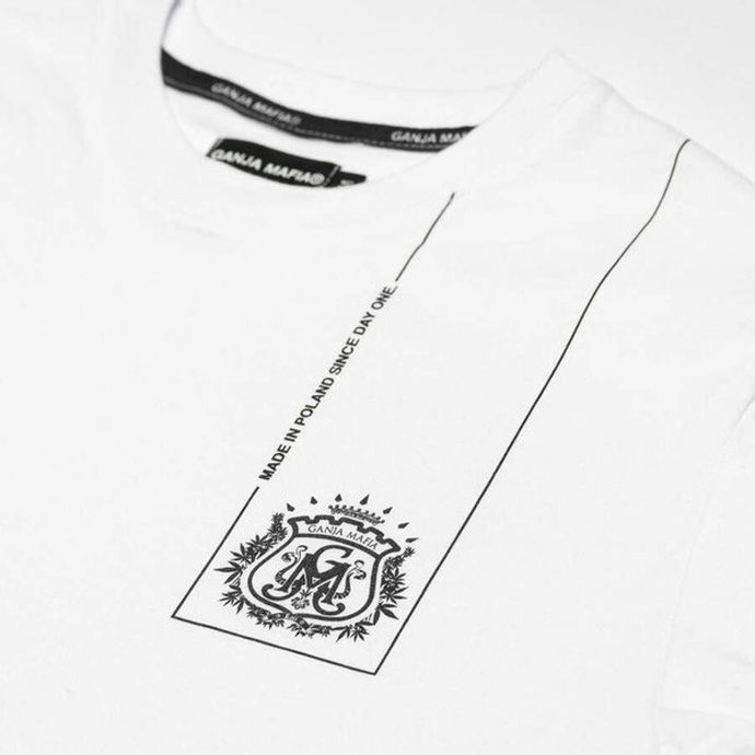 T-shirt Ganja Mafia Modern Herb Outline white