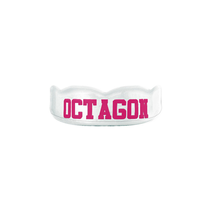 Żelowy ochraniacz na zęby szczęka Octagon Caption Transparent różowy