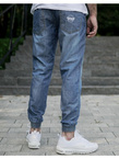 Spodnie jeans jogger Środowisko Miejskie Classic Icon Light blue